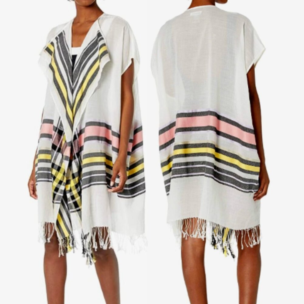 Calvin Klein Women's Beach Duster Open Front Swimwear Cover Up One Size NWT‎